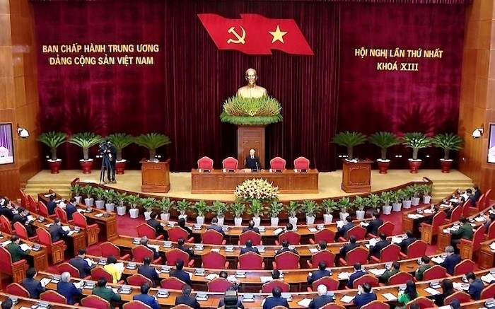 General view of the first plenum of the 13th Party Central Committee in Hanoi on January 31. 