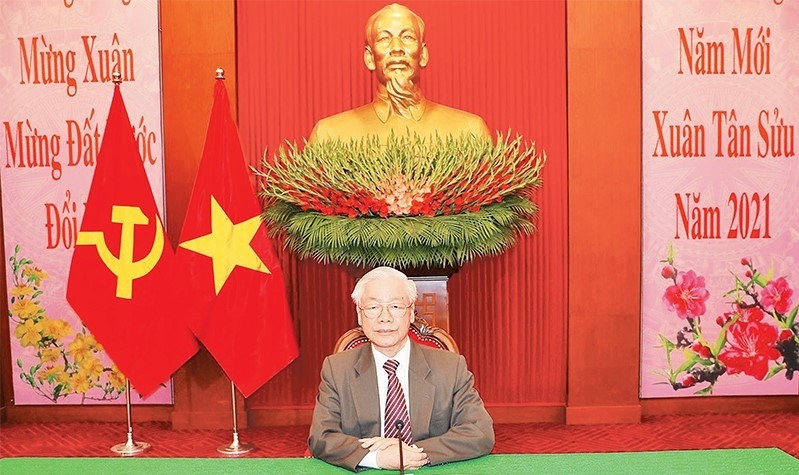 Party General Secretary and State President Nguyen Phu Trong holds phone talks with his Chinese counterpart. (Photo: VNA)