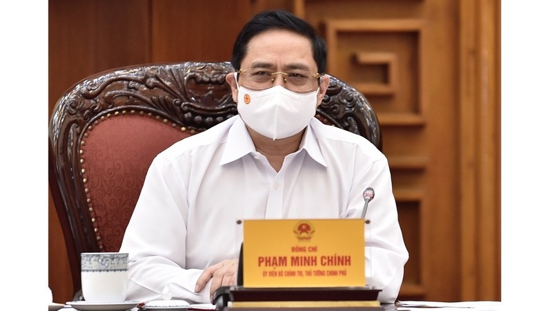 Prime Minister Pham Minh Chinh speaks at the working session. (Photo: VGP)