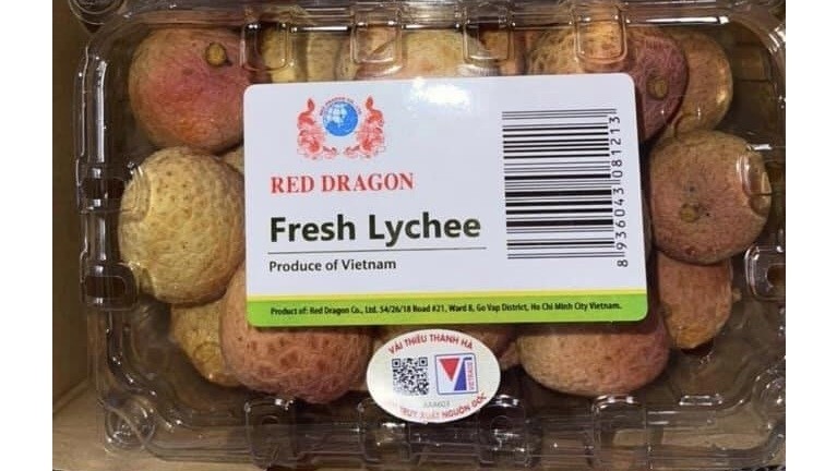 Vietnamese lychees for export.